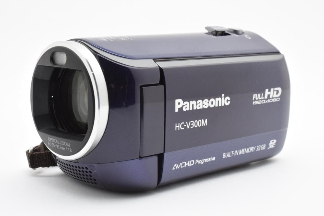 【美品】Panasonic ビデオカメラ　HC-V300M ブルー　動作確認済