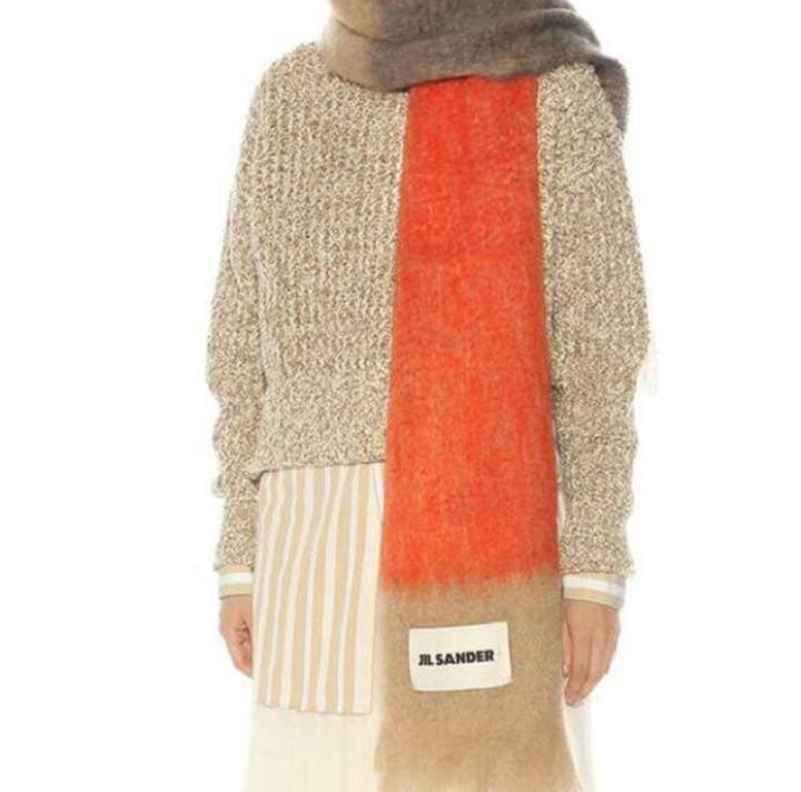 未使用級】ロロピアーナ カシミヤ100% マフラー ペイズリー柄 2WAY