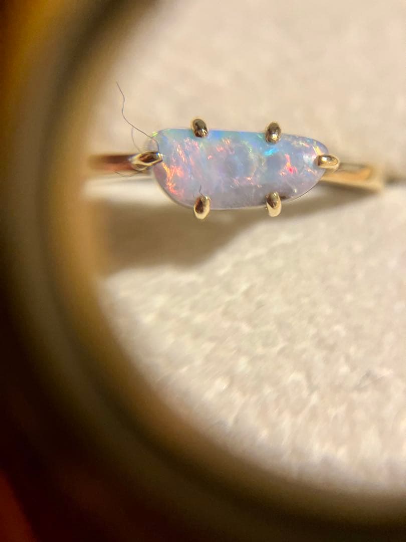 ルシェル＊K18＊美しいボルダーオパールリングです