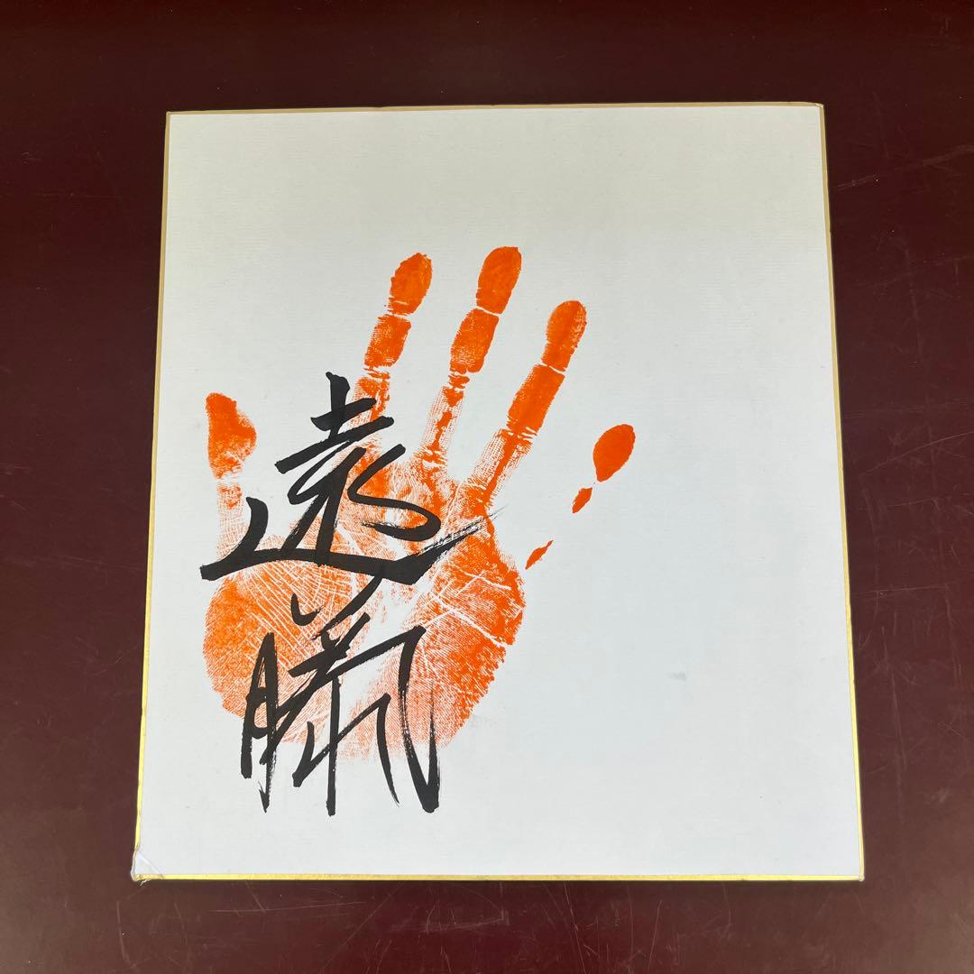 大相撲 遠藤関 サイン色紙 手形 - メルカリ