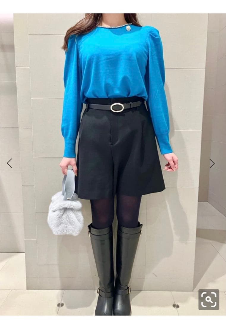 アナイ ストレッチウールキュロットパンツ