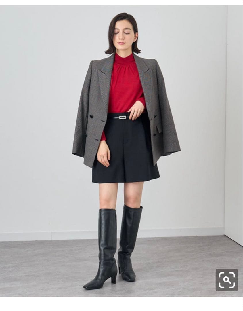 アナイ ストレッチウールキュロットパンツ