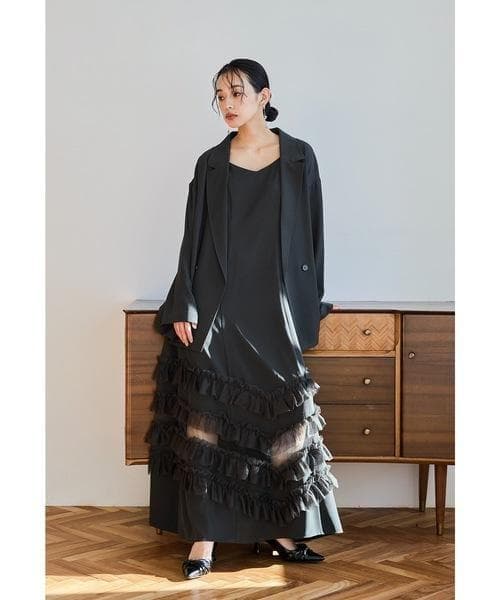 美品 niana ニアナ トランスペアレントヘムセットアップドレス М 結婚式 期間限定。1万円引！美品 niana トランスペアレントヘムセットアップ