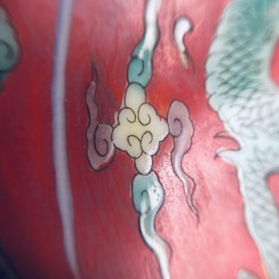 康熙官窯 五彩 五爪龍 平皿 景徳鎮 陶磁器 中国美術