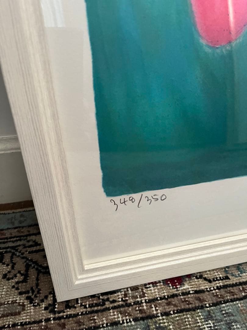 大きめ リトグラフ 新品額入 46✖️63 ジニーキム サイン ED 証明書