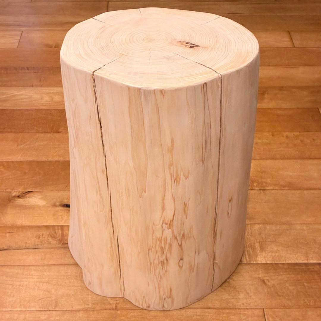 檜　丸太　椅子　スツール　No.1456