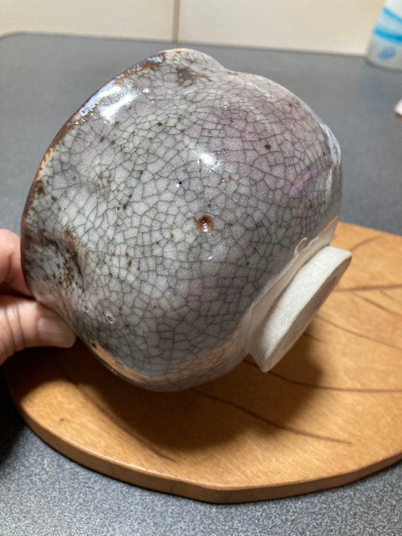 志野焼　松茶碗