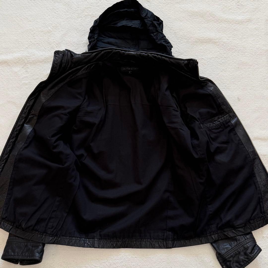 y2k japanese label gimmick leather jac