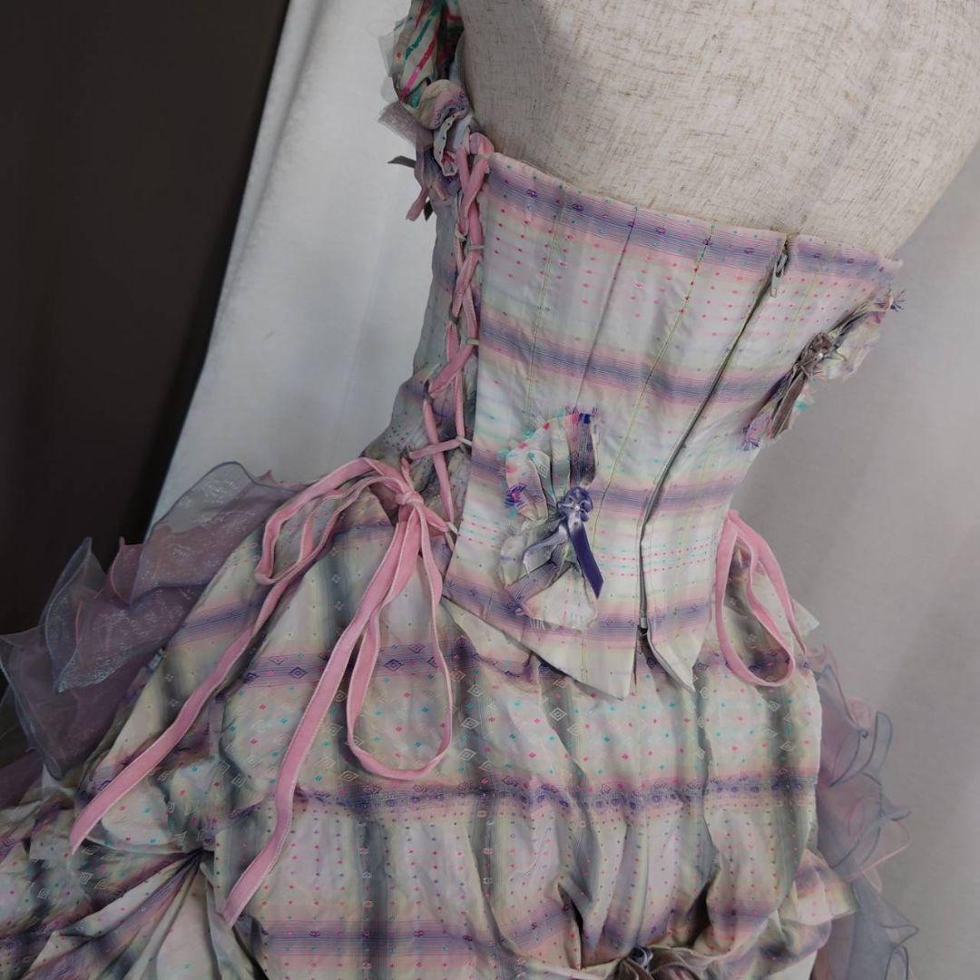 7-9号★NICE CLAUP★サイド編み上げカラードレス