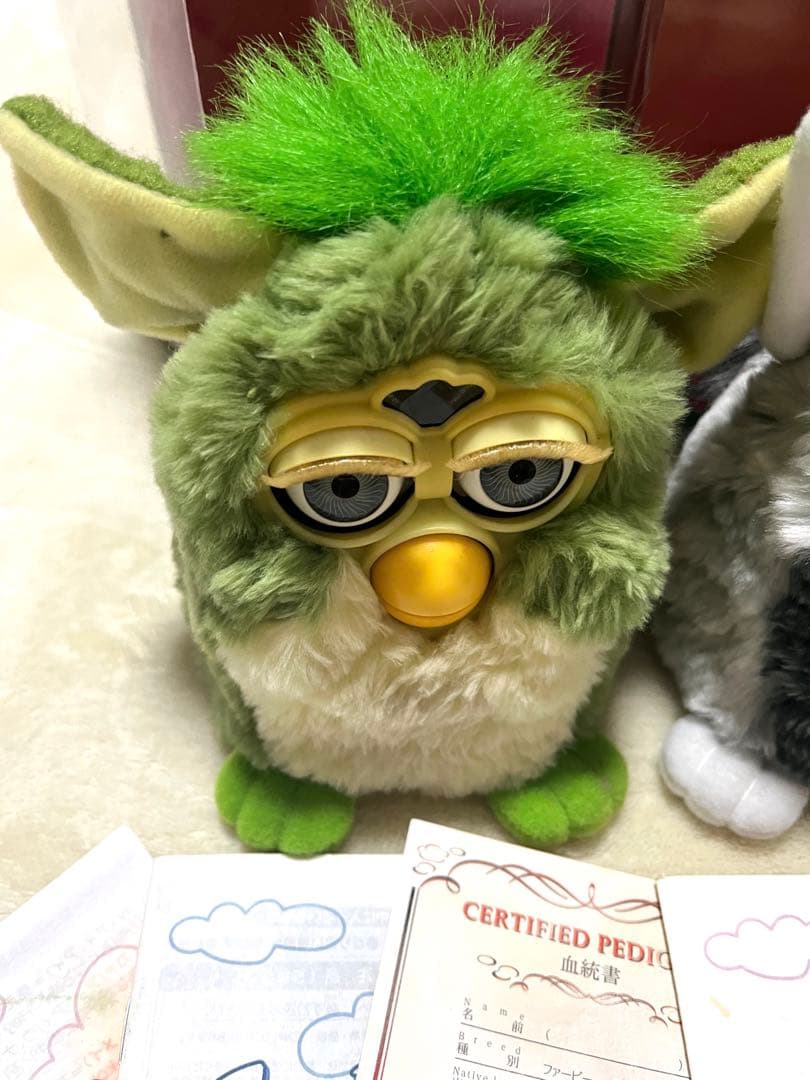 ファービー　初代　グレー　グリーン