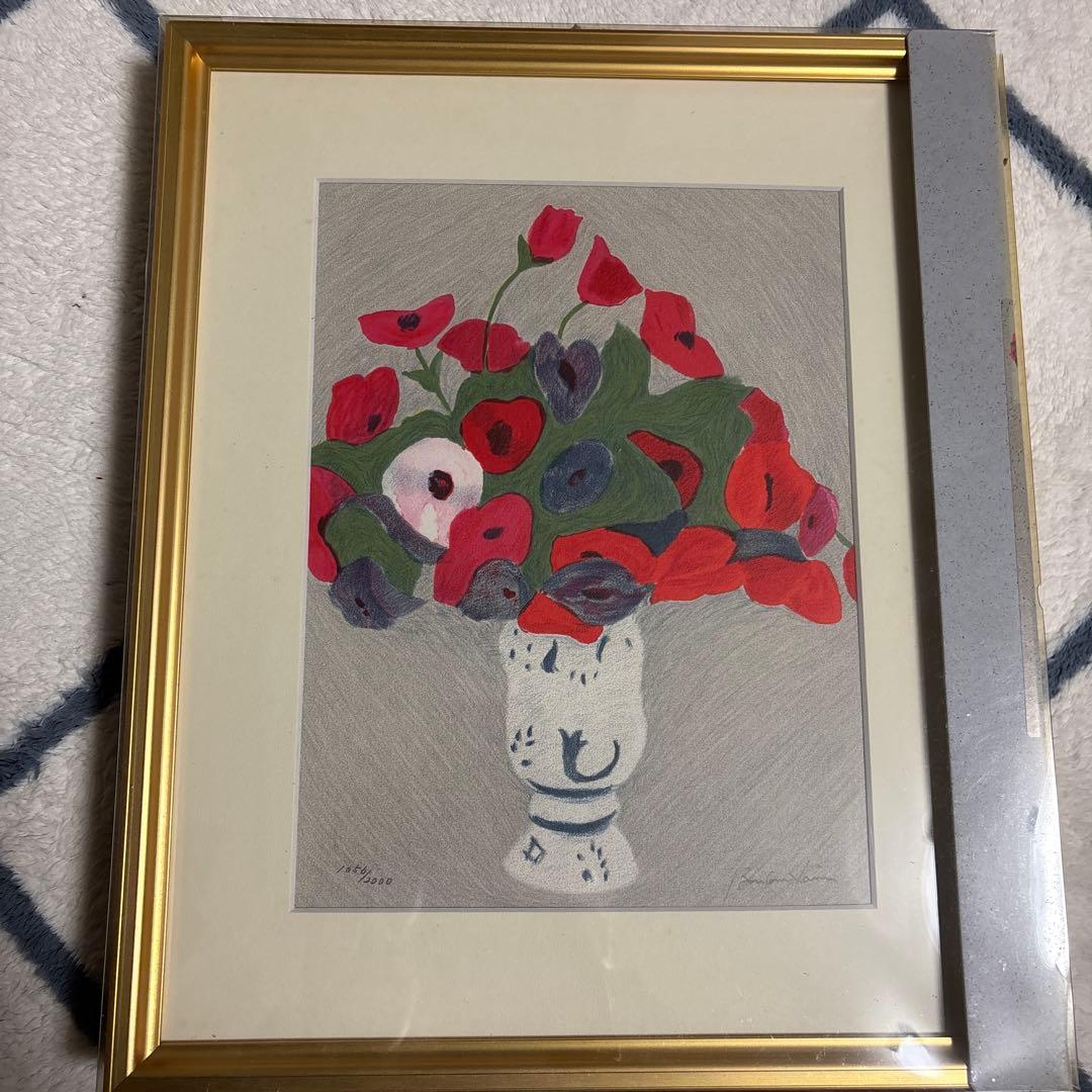 リトグラフ リト-コレクション ピエール ボンコンパン 小さなアネモネ