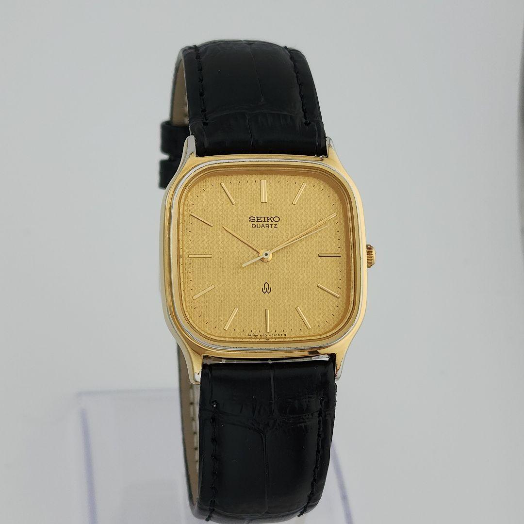 希少 稼動品 SEIKO quartz スクエア型 80年代ヴィンテージ