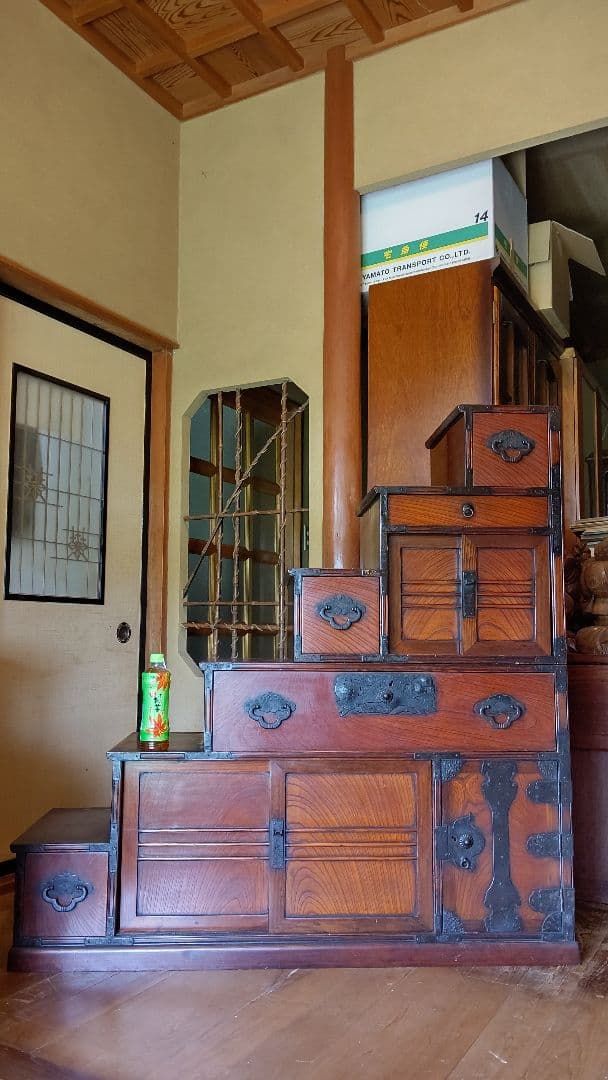 両面箪笥 階段箪笥 階段だんす 階段ダンス 和箪笥 和ダンス 時代家具 民芸