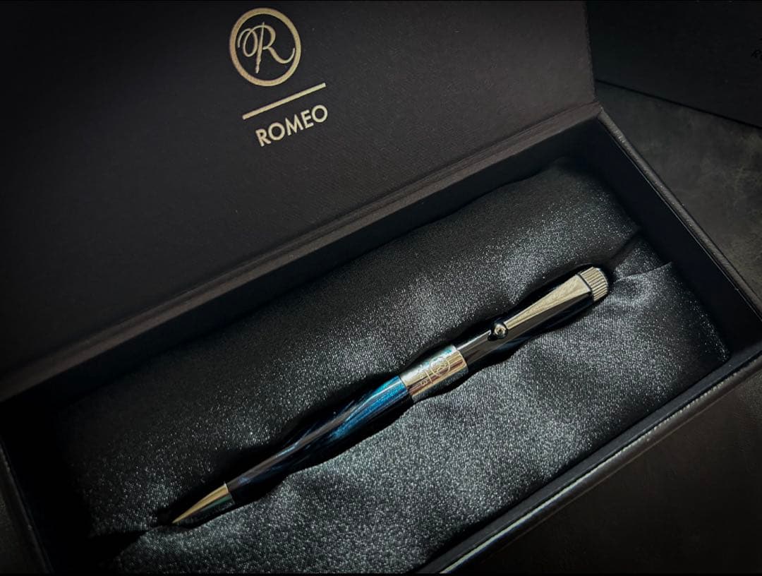 美品 ロメオ No.3 ROMEO NO.3 イタリアンブルーシルバー 細軸 ロメオNo.3