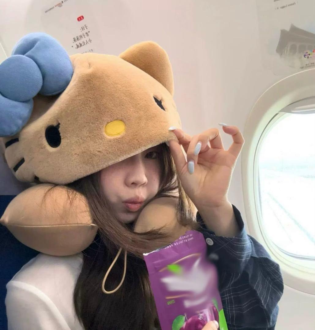 新品未使用 日焼けキティ ネックピロー 海外旅行 飛行機 トラベル 日本