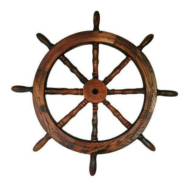 船の舵 木製