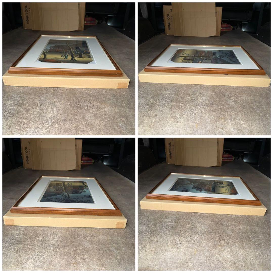 土屋光逸 上野 清水堂 木版画 昭和15年10月作 1940年