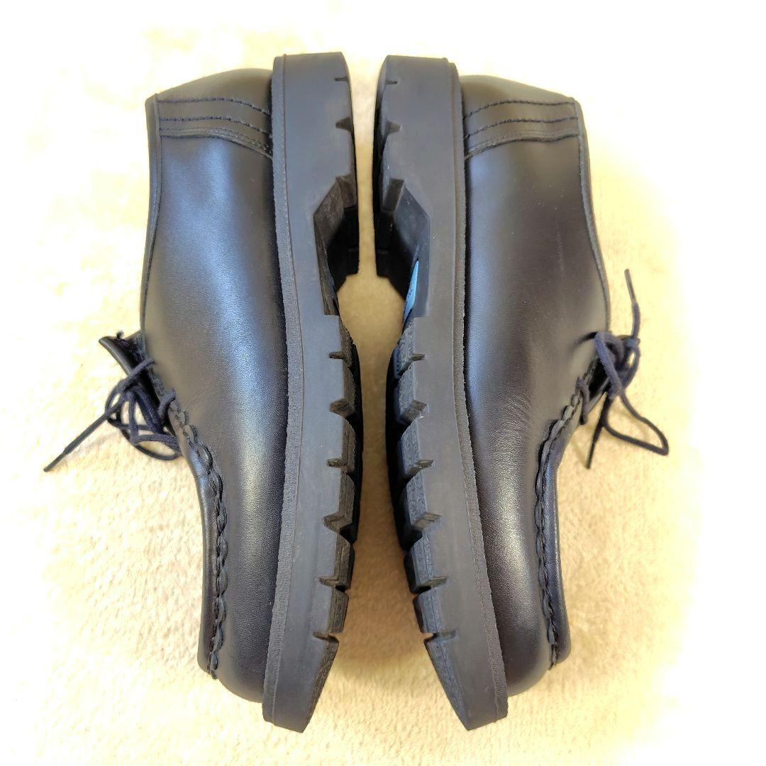 極美品 クレマン パドロール チロリアンシューズ モカシン ブラック 40 革靴