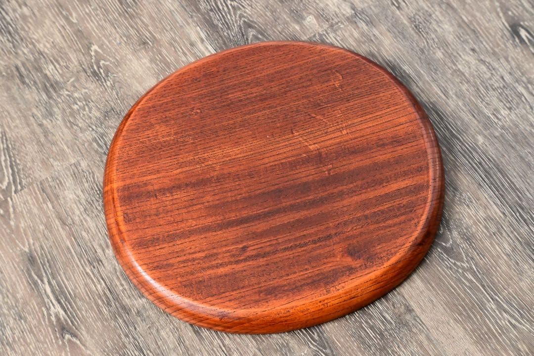 大矢拓郎　欅拭き漆丸盆