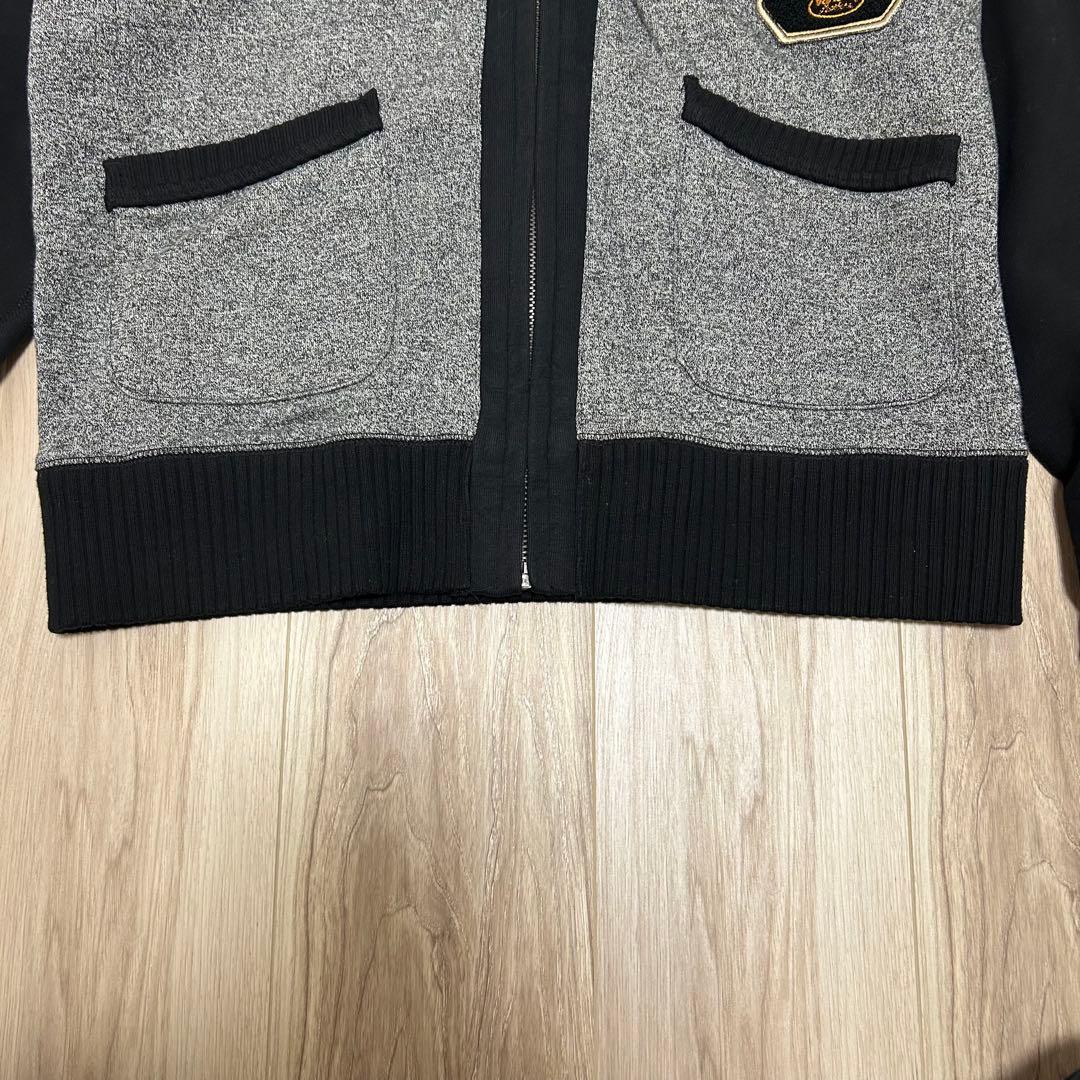 【美品】VANSON バンソン　ジップ　ジャケット　スウェット　ワッペン刺繍