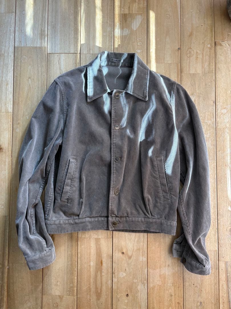 ジャケット・アウター AURALEE PIGMENTDYEDFINXCORDUROY BLOUSON