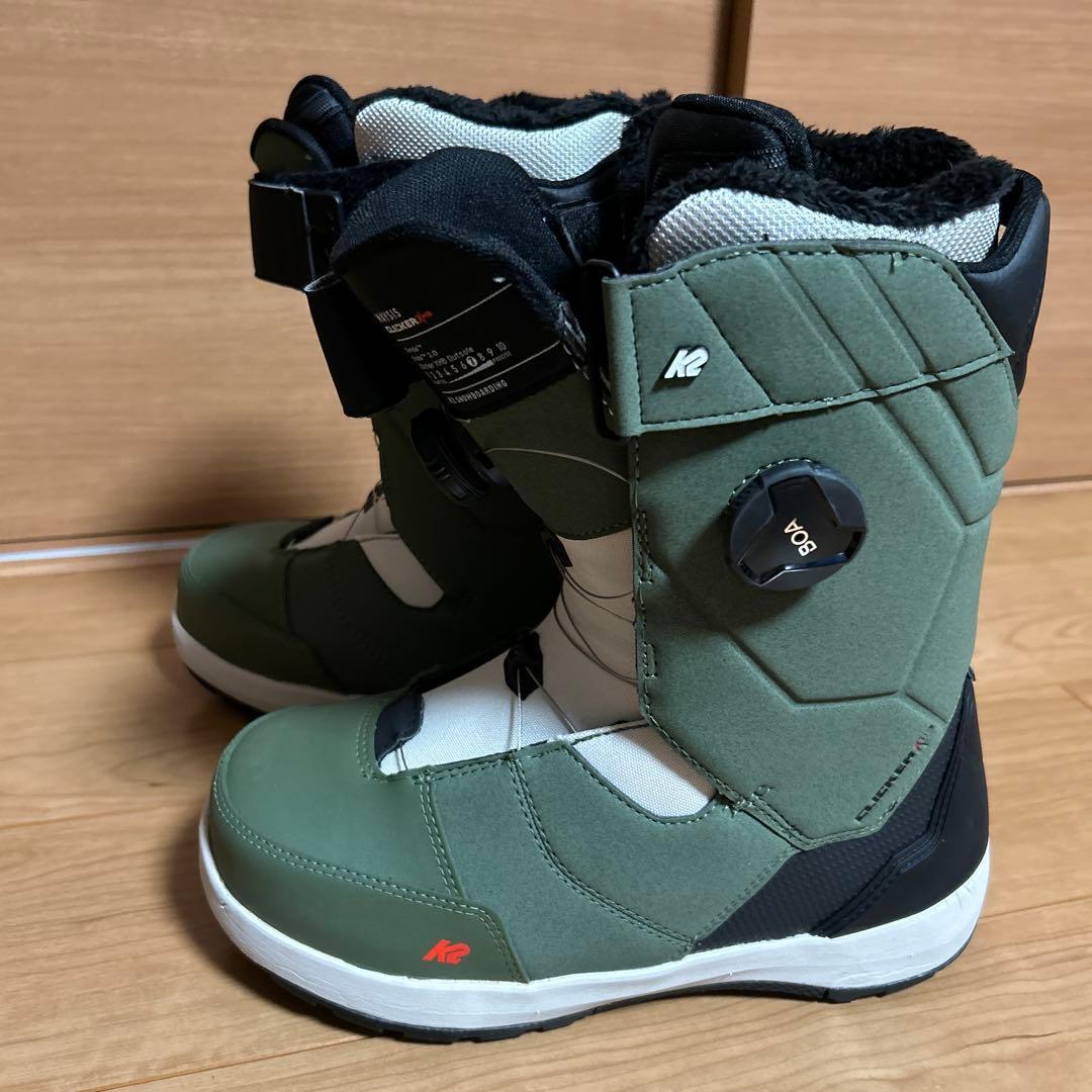 K2 clicker XHB オリーブ色 スノーボードブーツ ビンディング