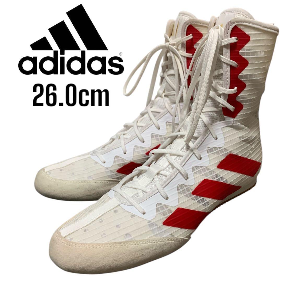 美品！アディダス ボクシングシューズ adidas Box Hog 4 ホワイト adidas（アディダス） ボクシングシューズ BOX HOG4 ホワイト