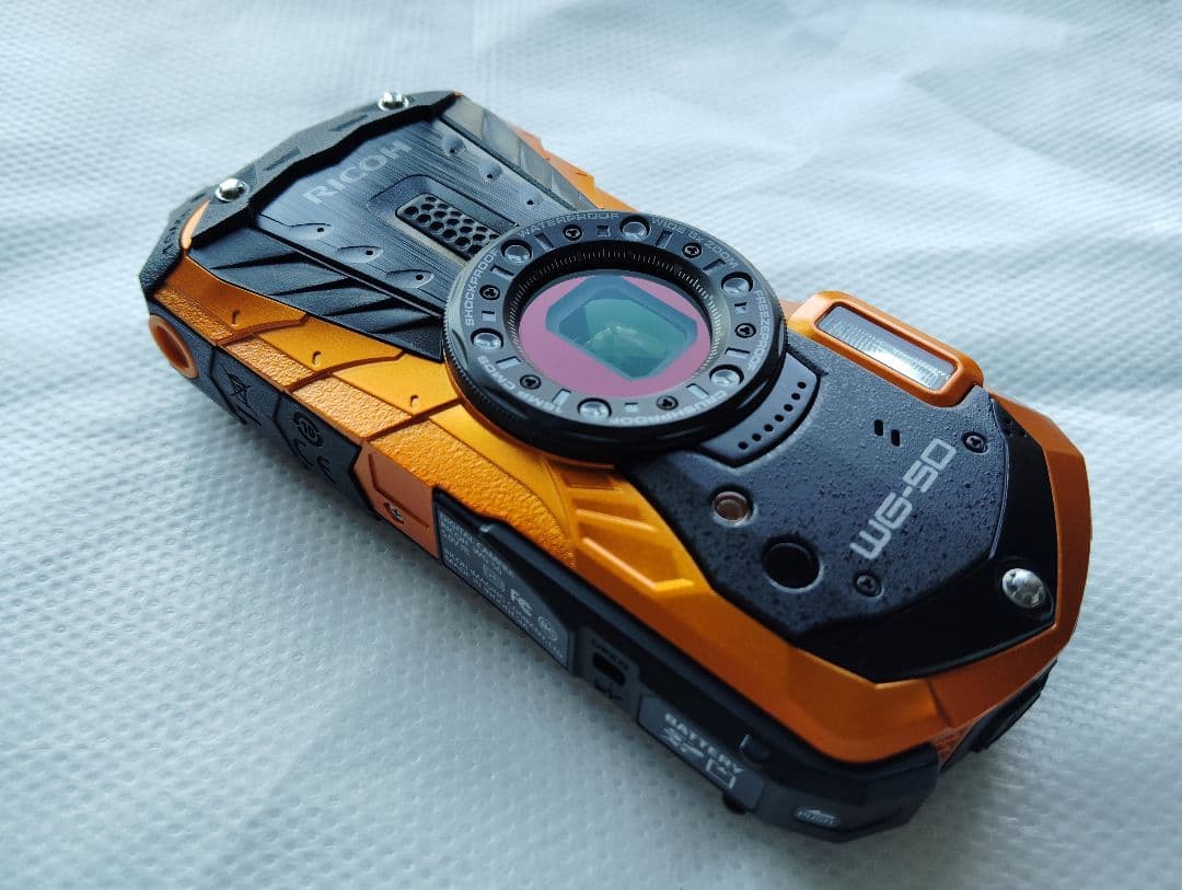 送料込み】RICOH リコー 防水 コンパクトデジタルカメラWG-50 オレンジ