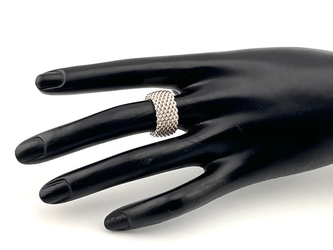 c921 オールド　ティファニー　サマセット　メッシュ　リング　925 約9号