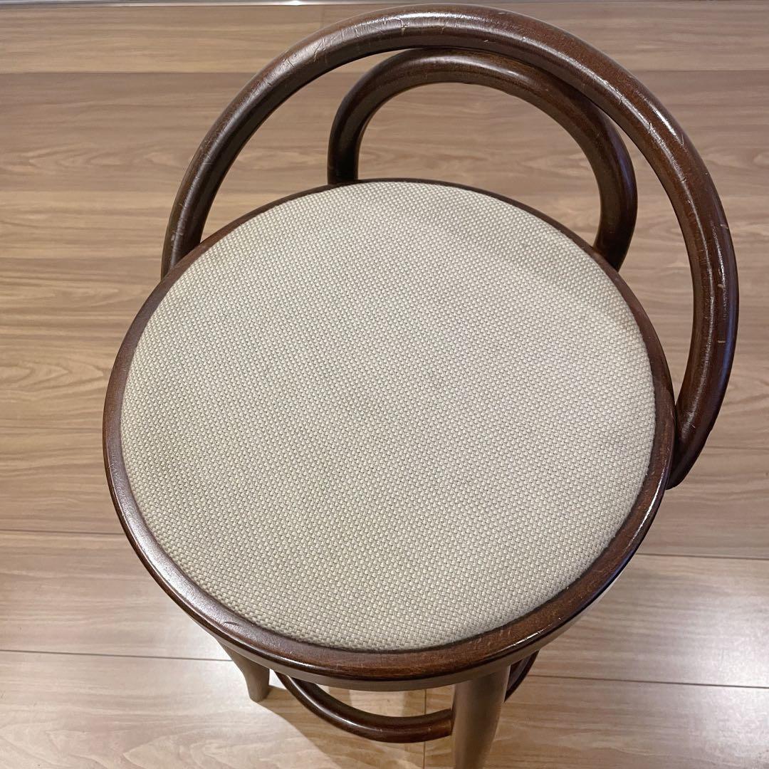 希少品　秋田木工 ベントウッド　ハイスツール 曲げ木 丸椅子 カウンターチェア