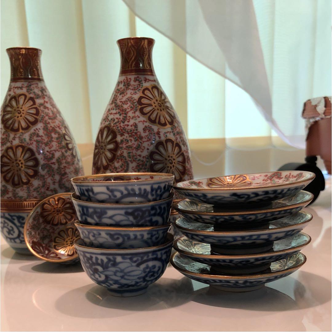 交渉に応じます100年くらい前の九谷焼＊お銚子セット