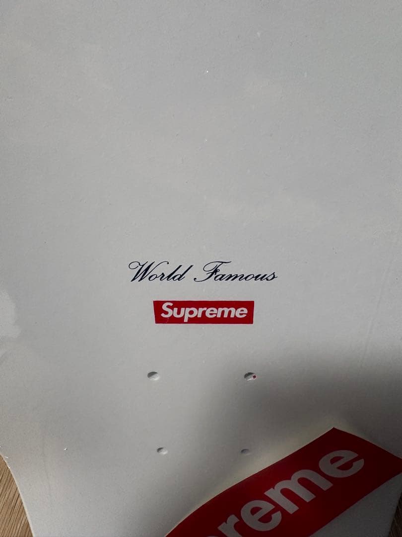 23SS Supreme Tonal Box Logo Skateboard 白