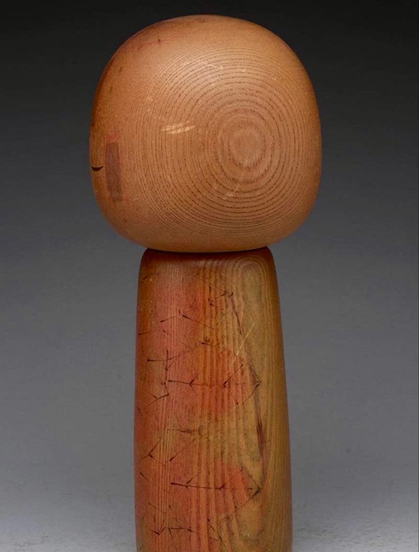 栗林一雪 枯葉 創作こけし レア アンティーク サイン入り 箱付き 美術