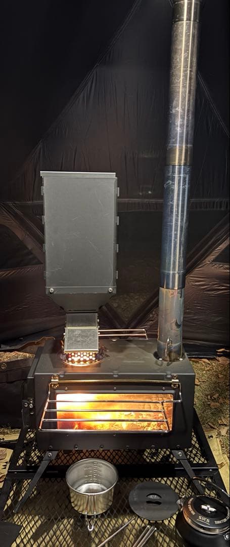 SENQI ペレット薪ストーブ　二回使用　ブラック