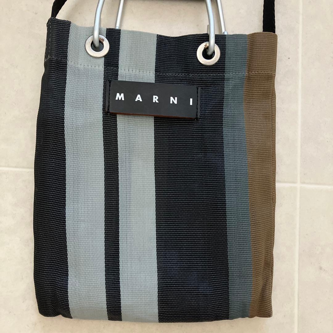 マルニ☆★マルニフラワーカフェ　ショルダーバッグ♪♪ストライプ