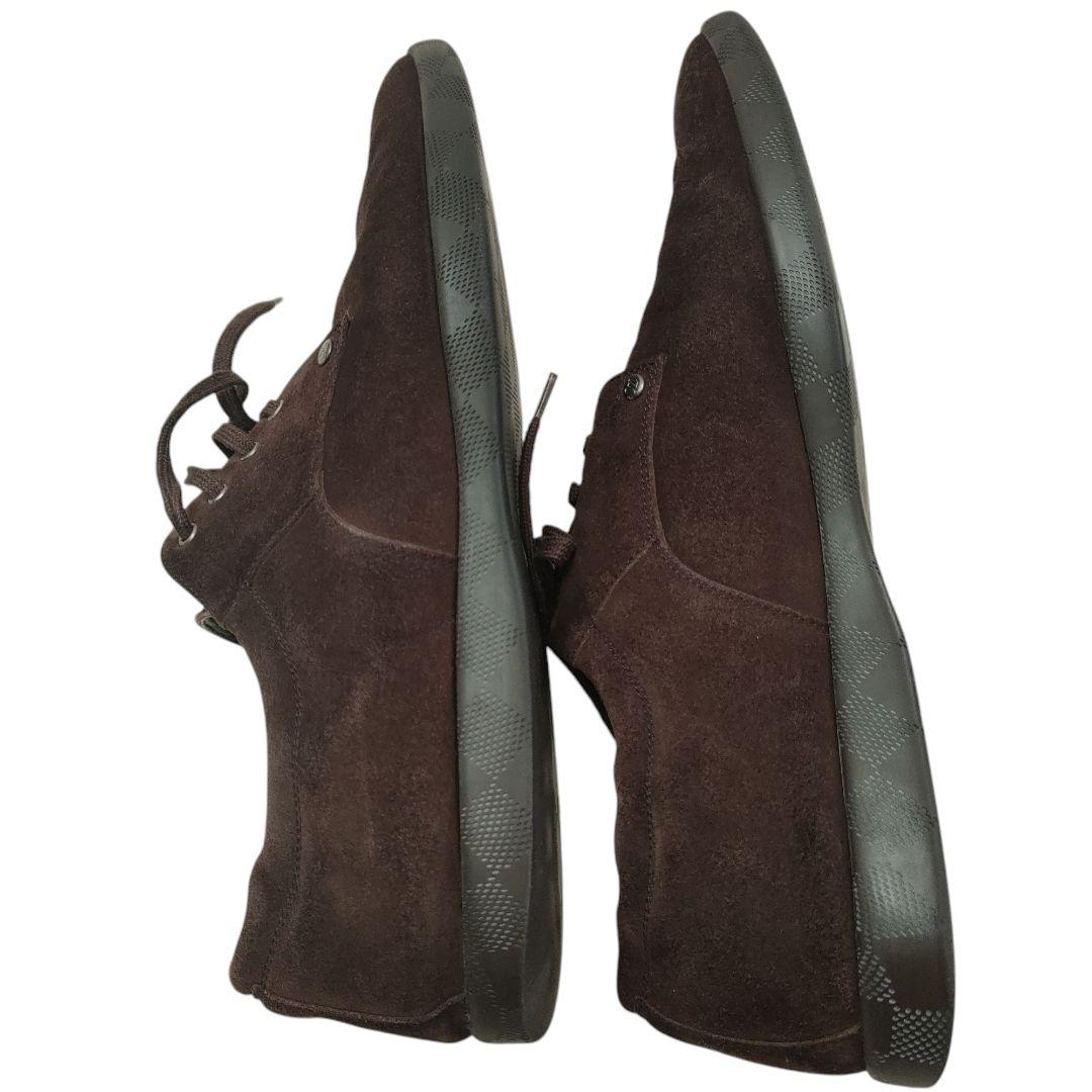 ルイヴィトン スウェードレザー シューズ 9.5ダミエ ダークブラウン メンズ