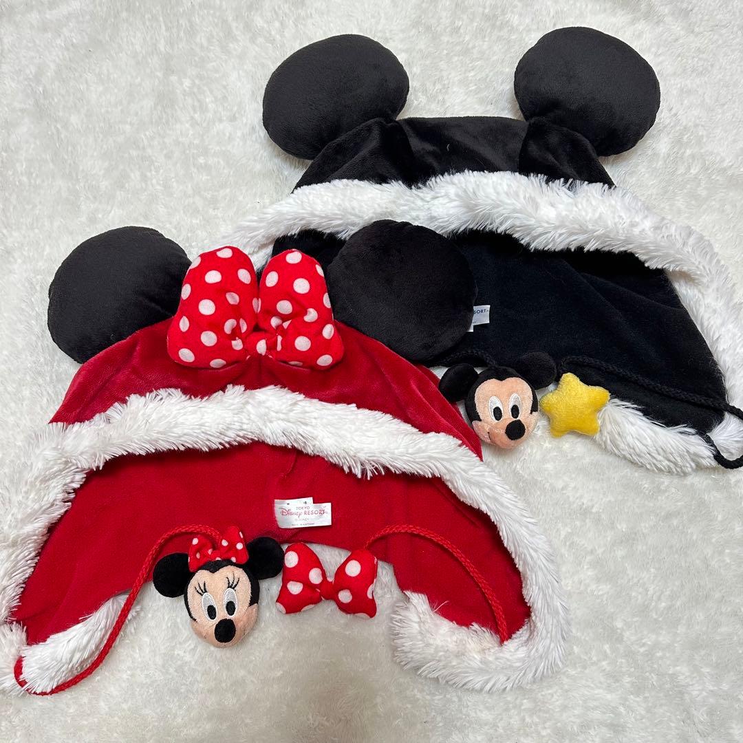 ディズニー ファンキャップ ミッキー ミニー ペア レア 帽子 マフラー