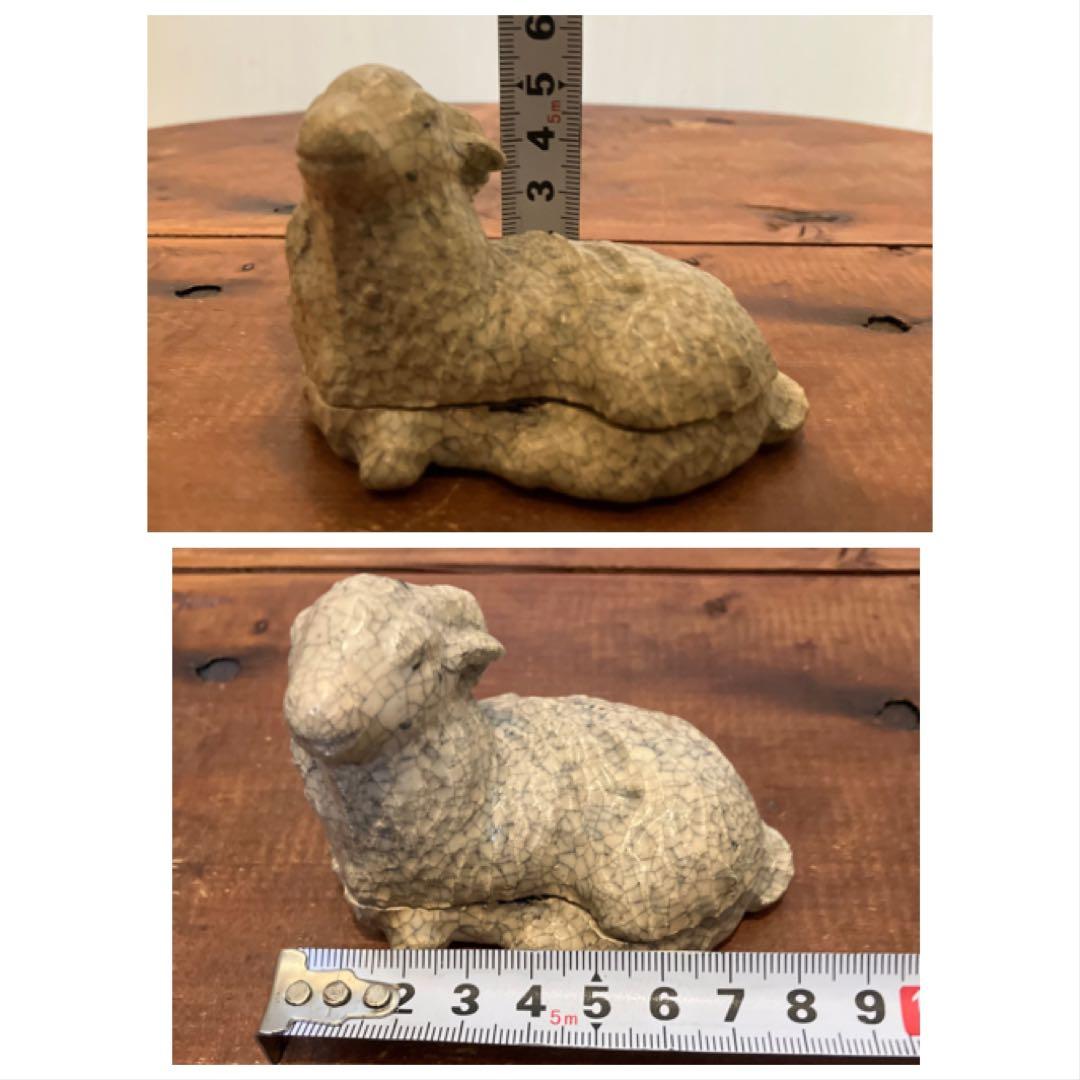 肌艶抜群！時代物の羊型香合◇茶道具◇煎茶道具◇香道具