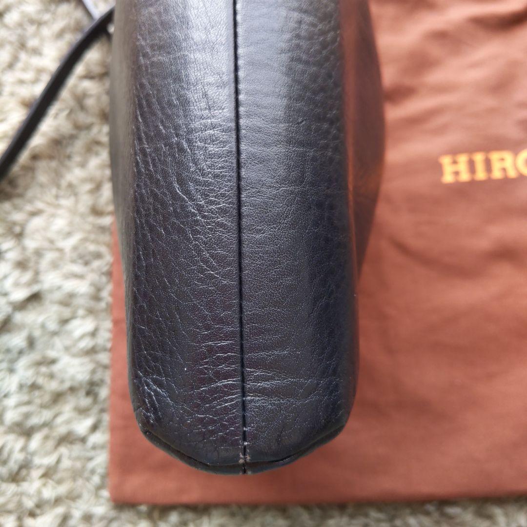 HIROFU 別売りストラップ付 ショルダーバッグ 濃紺 ネイビー ヒロフ