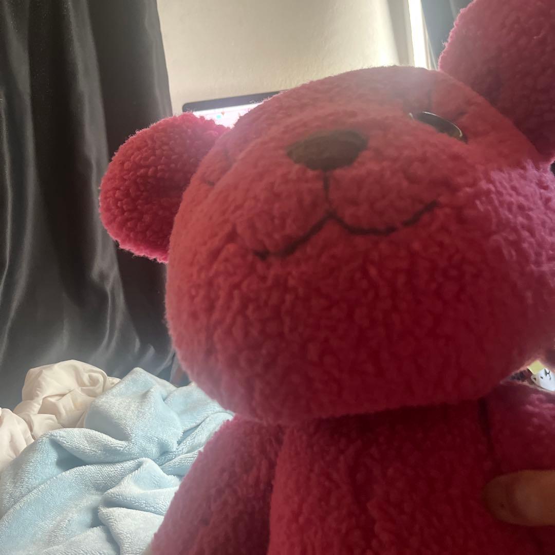 ピンクのクマ型ぬいぐるみ　モモちゃん ピンクのクマ型ぬいぐるみ モモちゃん ピンクのクマ型ぬいぐるみモモちゃん