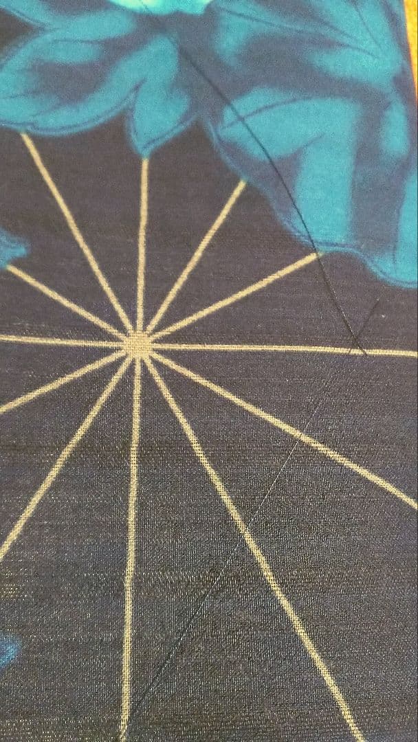 お値下げ　撫松庵ゆかた反物　 朝顔と麻の葉もよう　新品 未開封