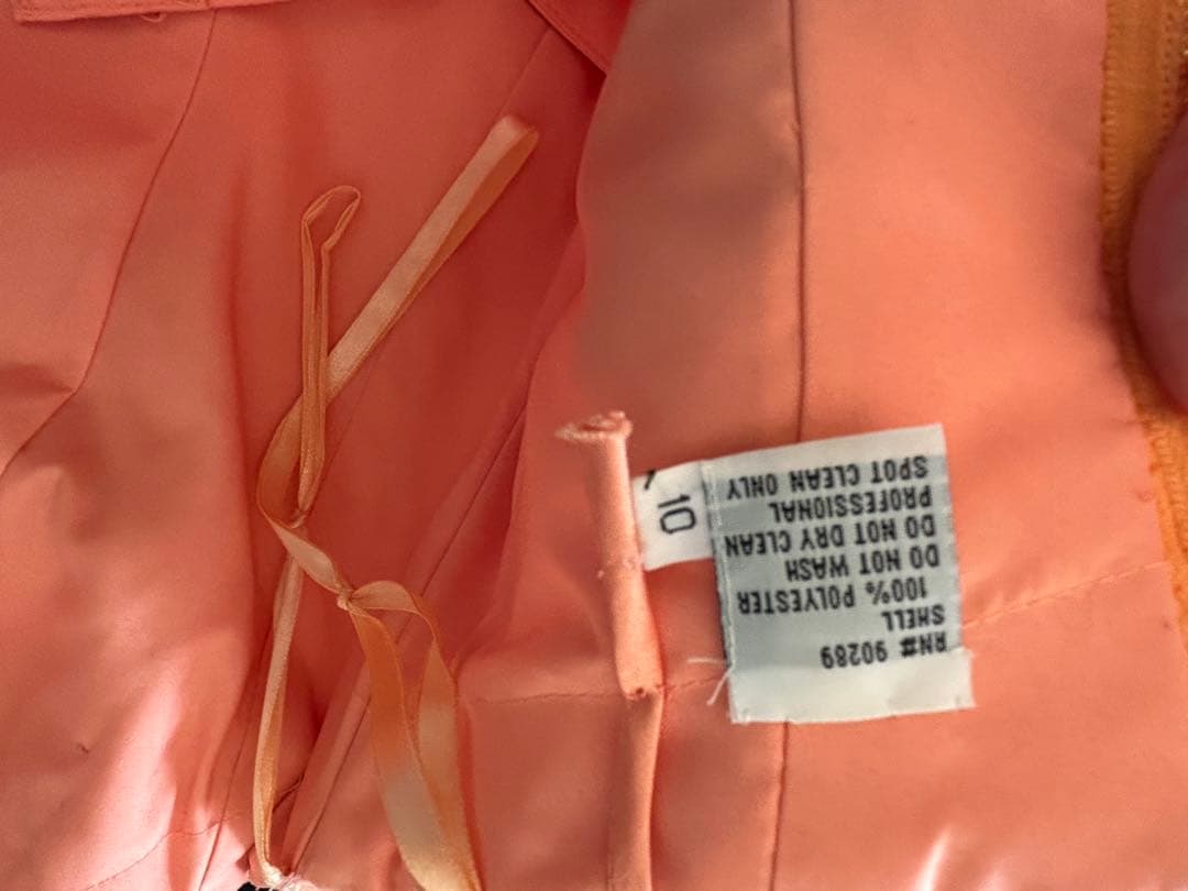 《1/7まで限定セール》 オレンジ カラードレス