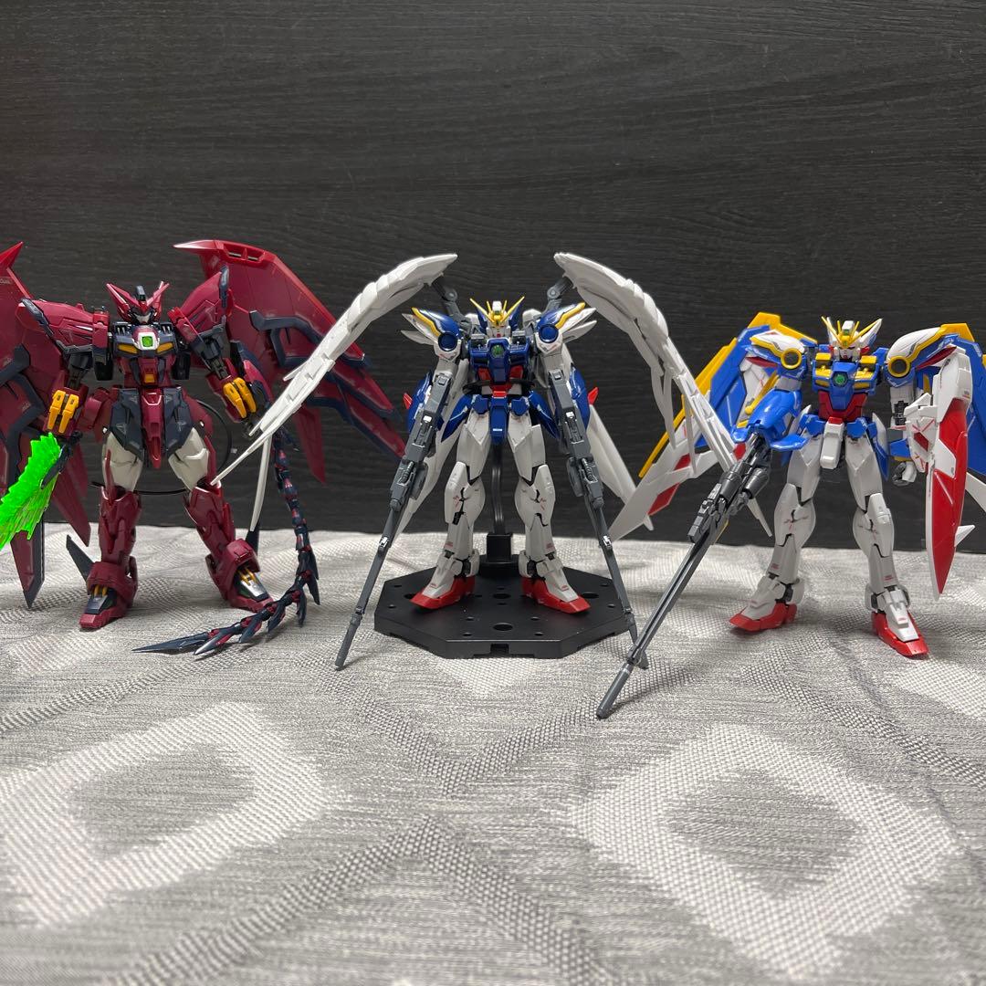 ガンプラ RGウイングガンダムゼロ、ウイングガンダムEW、ガンダム