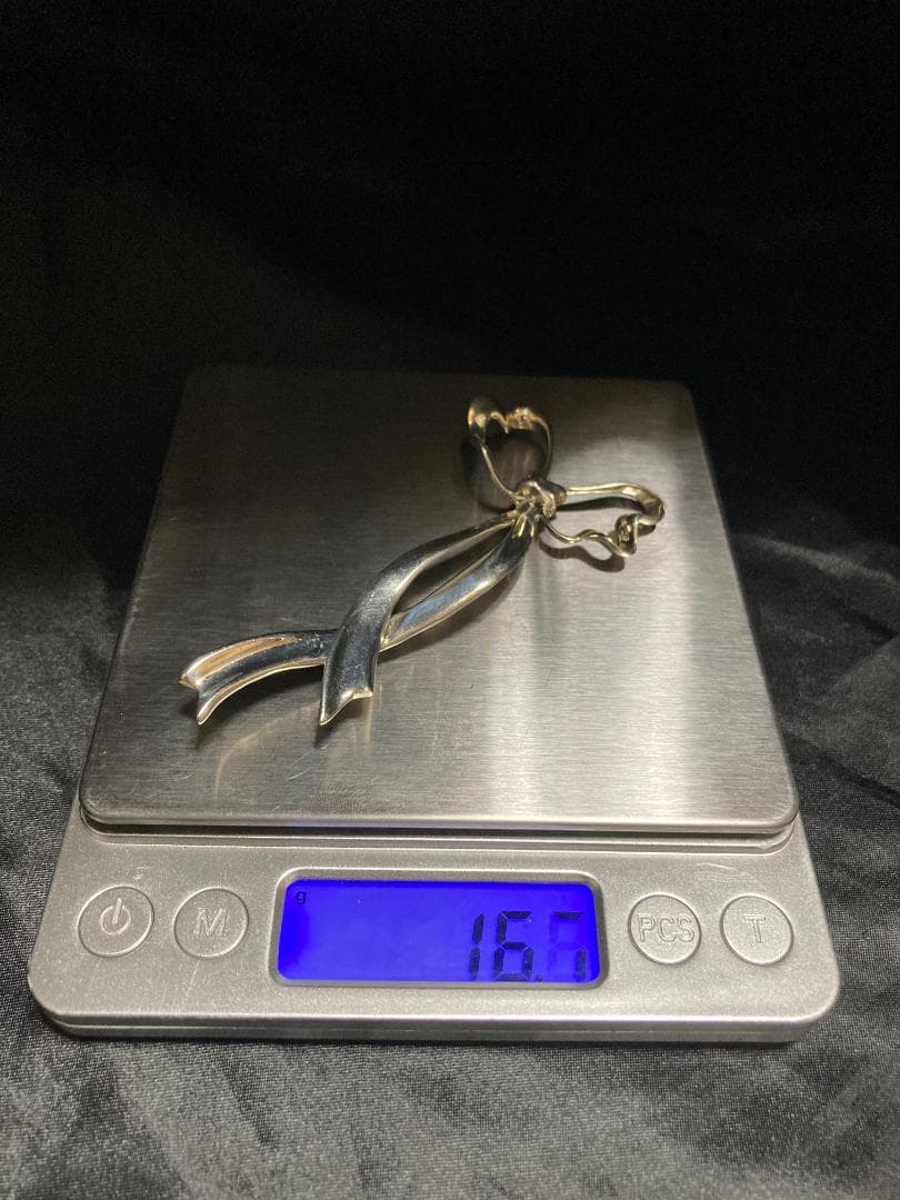 オールドティファニー リボンボウ ラージ ブローチ シルバー 925