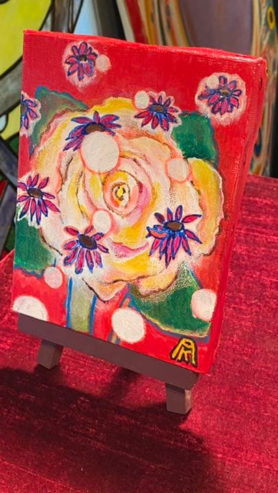 【アクリル画】商品名 前進  新品未使用品 0号ミニイーゼル付き