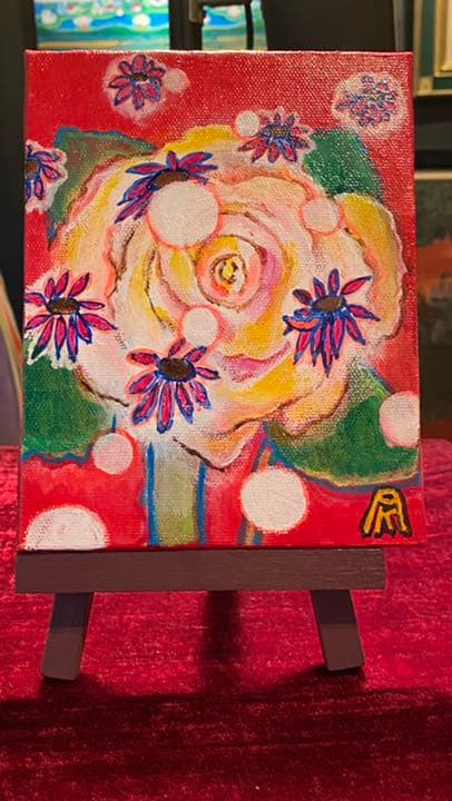 【アクリル画】商品名 前進  新品未使用品 0号ミニイーゼル付き