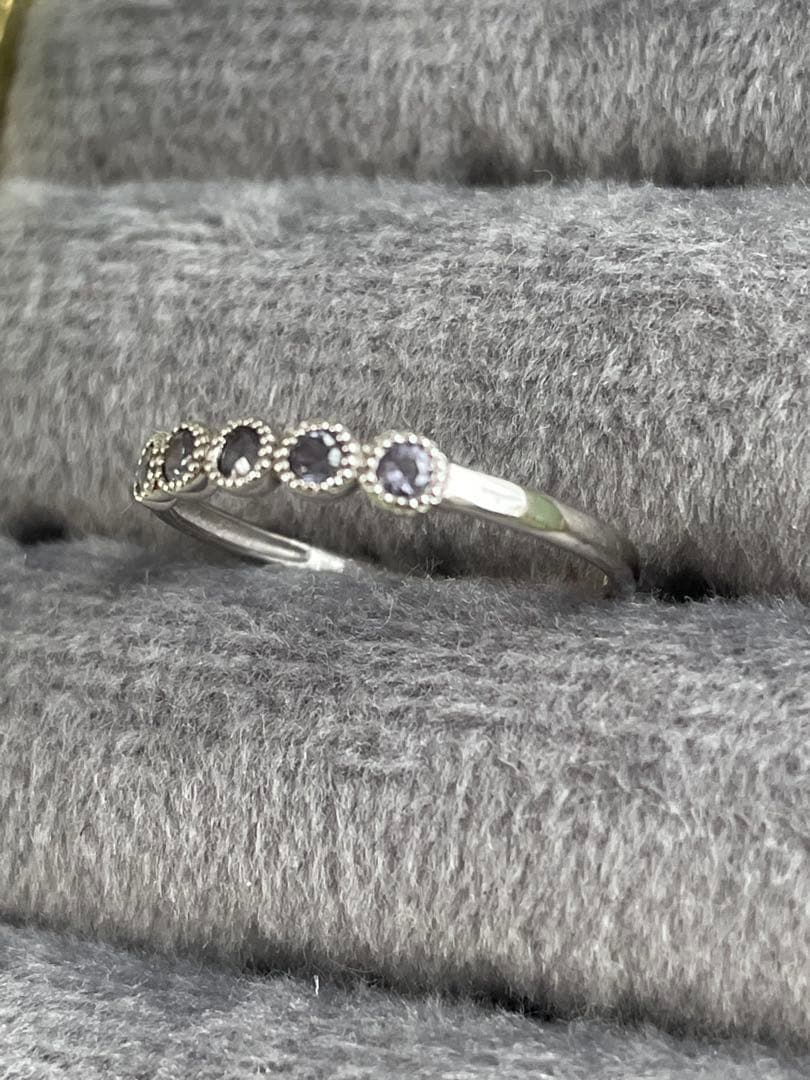 カラーチェンジガーネット ハーフエタニティ