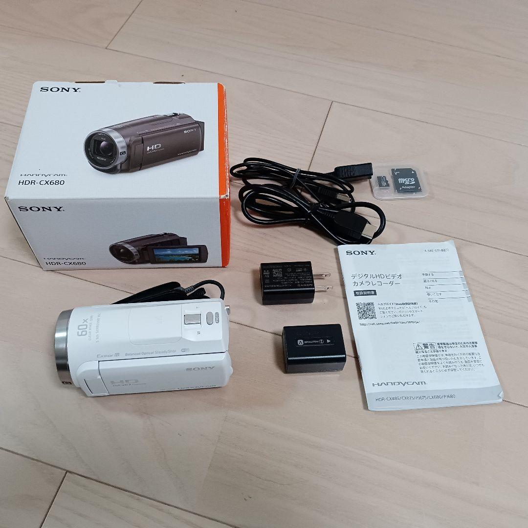 SONY HDR-CX680 ビデオカメラ ホワイト、マイクロSD128GB付き Amazon | SONY(ソニー) ビデオカメラ Handycam HDR-CX680 ホワイト