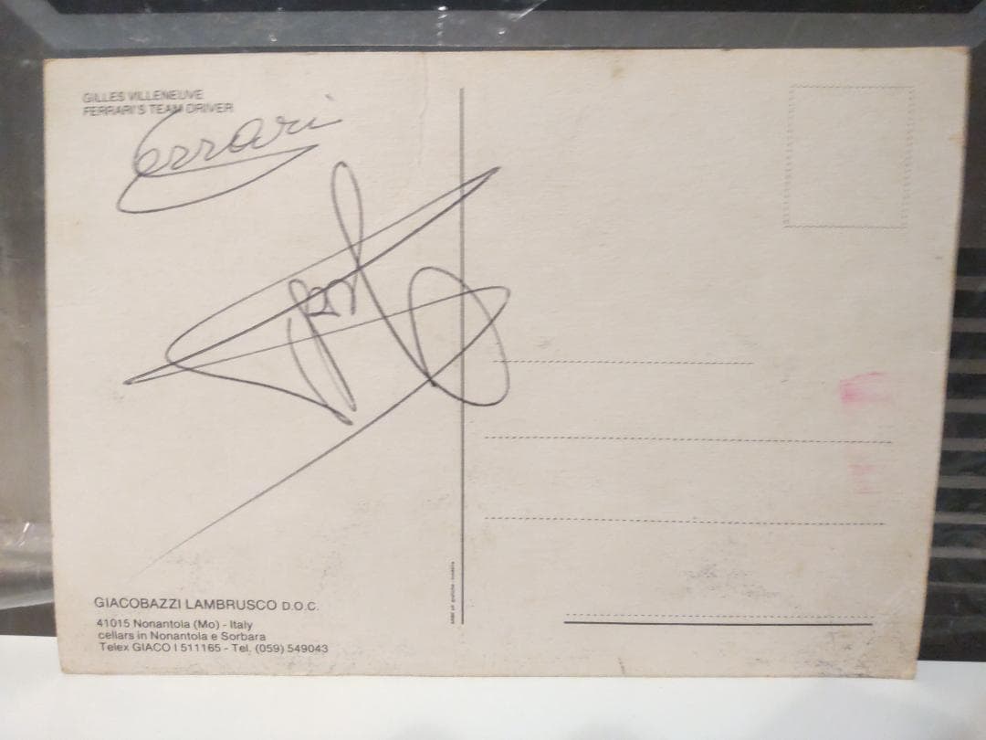 ジョディーシェクター & エンツォフェラーリ 直筆サイン レター ＆ 表紙雑誌