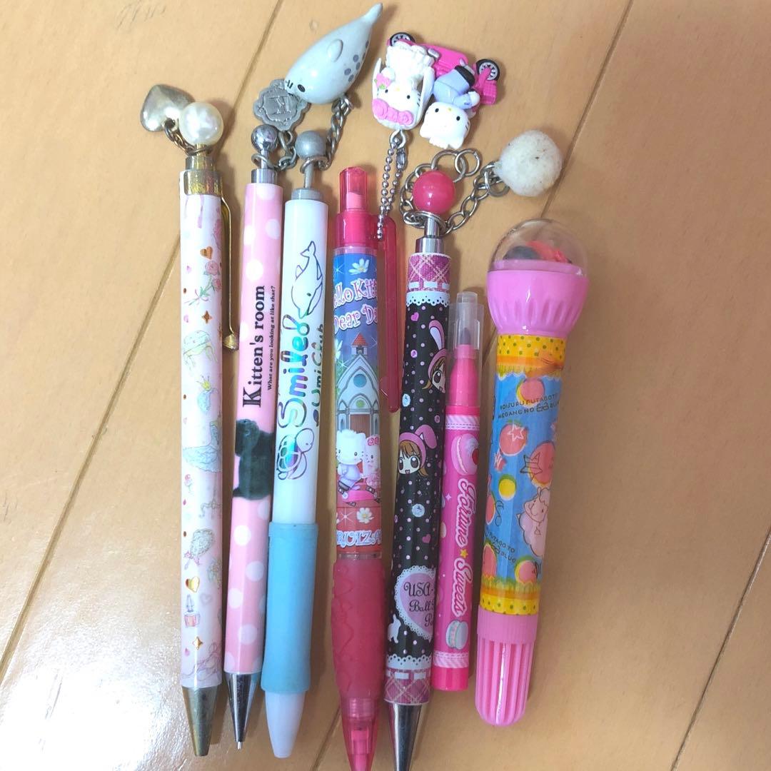 平成レトロ シャラシャラペン シャープペンシル ボールペン チャーム
